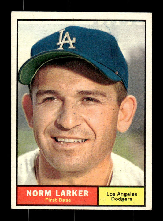 1961 Topps #130 Norm Larker Los Angeles Dodgers EXMT KC10008416