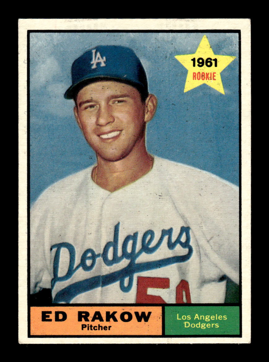 1961 Topps #147 Ed Rakow Los Angeles Dodgers EXMT KC10008432