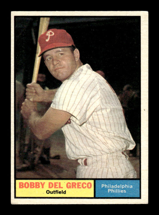 1961 Topps #154 Bobby Del Greco Philadelphia Phillies EXMT KC10008438