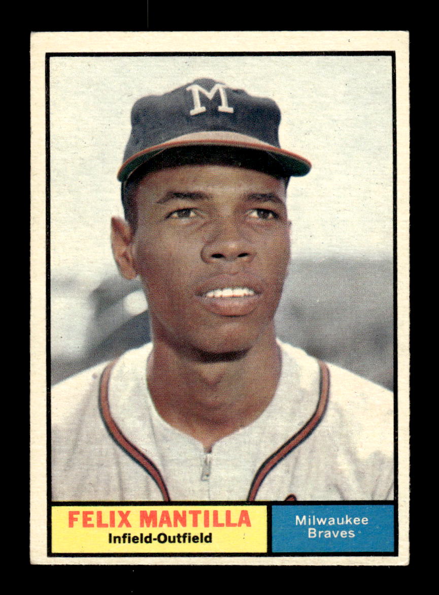 1961 Topps #164 Felix Mantilla Milwaukee Braves EXMT KC10008447