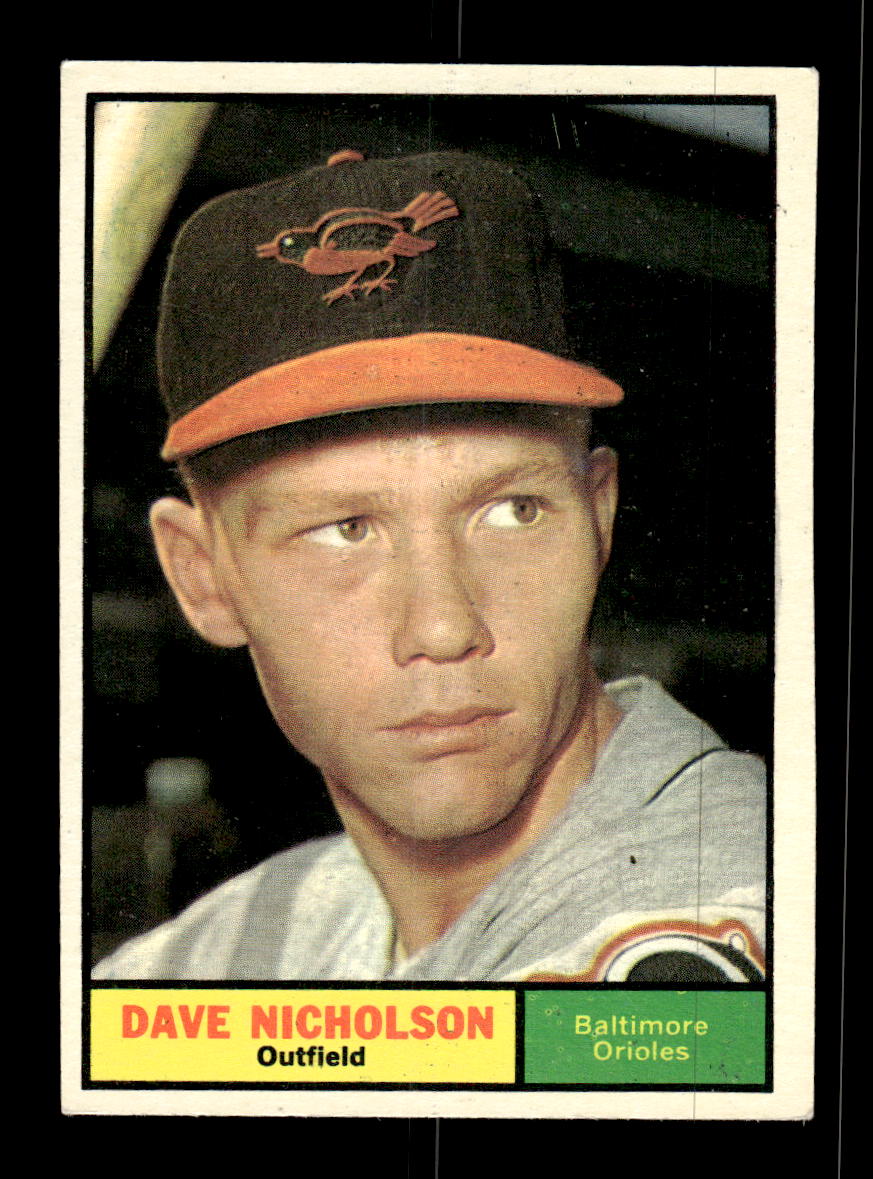 1961 Topps #182 Dave Nicholson Baltimore Orioles EXMT KC10008462