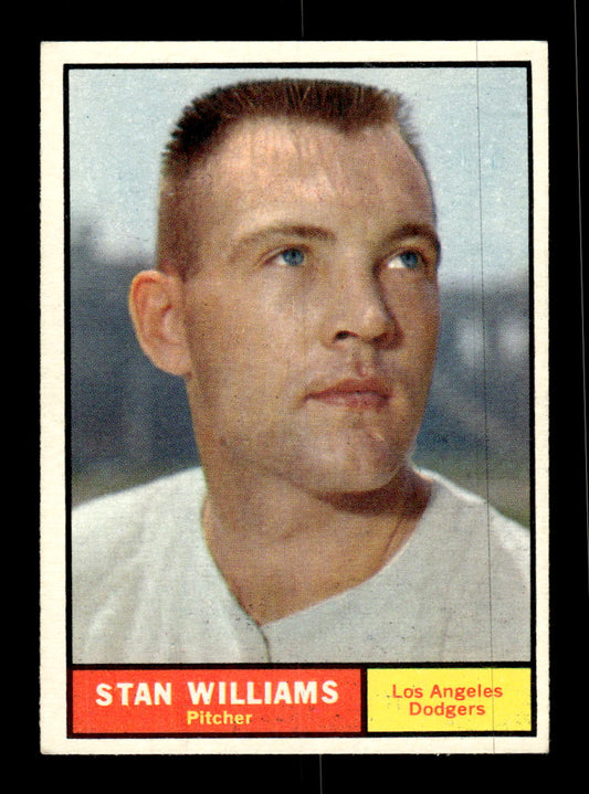 1961 Topps #190 Stan Williams Los Angeles Dodgers EXMT KC10008469