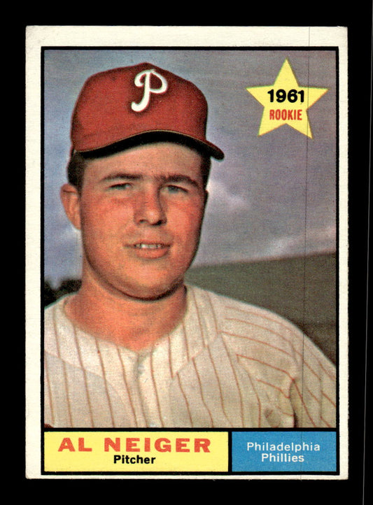 1961 Topps #202 Al Neiger Philadelphia Phillies EXMT KC10008481