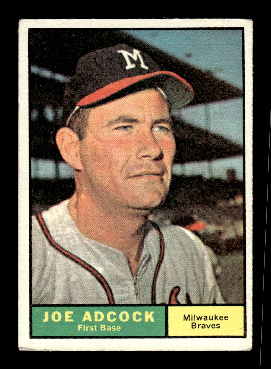 1961 Topps #245 Joe Adcock Milwaukee Braves VGEX KC10008517
