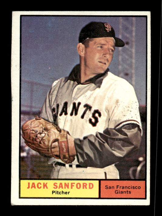 1961 Topps #258 Jack Sanford San Francisco Giants EXMT KC10008529