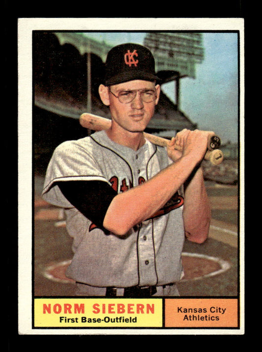 1961 Topps #267 Norm Siebern Kansas City Athletics EXMT KC10008538
