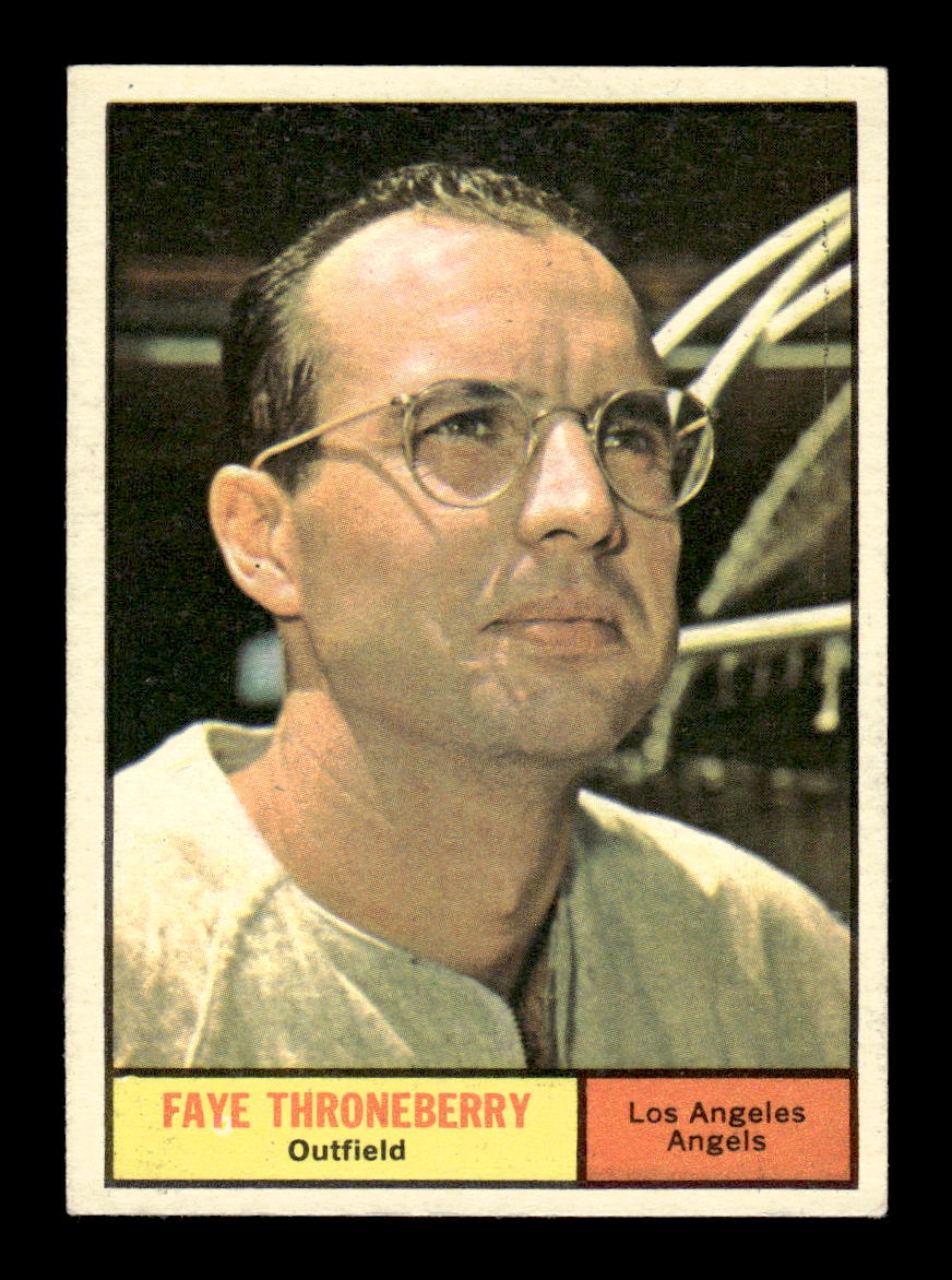 1961 Topps #282 Faye Throneberry Los Angeles Angels EXMT KC10008551