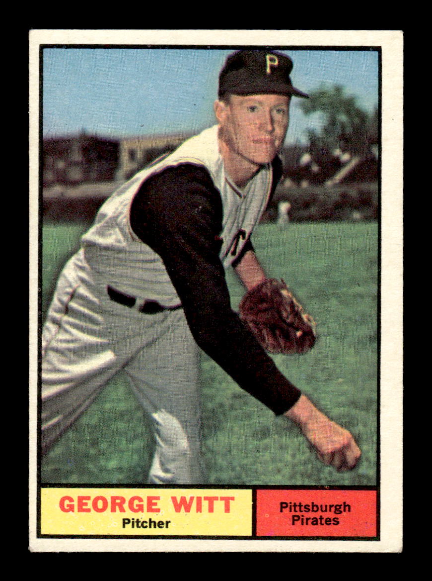 1961 Topps #286 George Witt Pittsburgh Pirates EXMT KC10008555