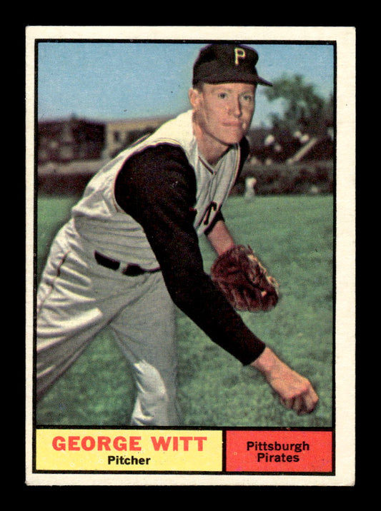 1961 Topps #286 George Witt Pittsburgh Pirates EXMT KC10008555