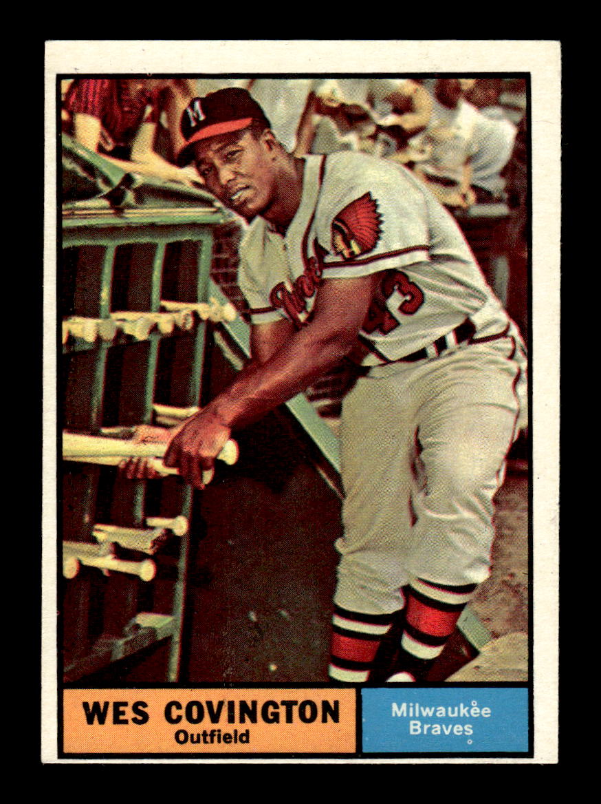 1961 Topps #296 Wes Covington Milwaukee Braves EXMT KC10008563