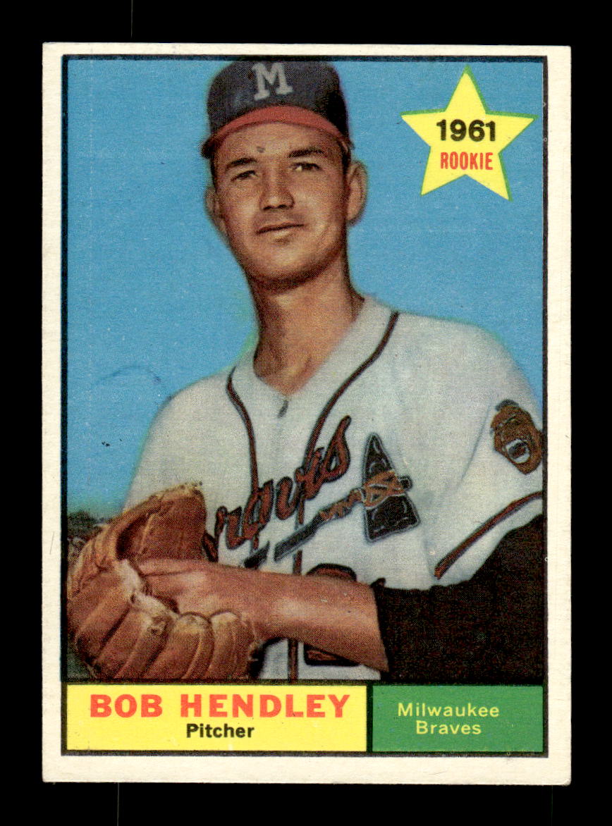 1961 Topps #372 Bob Hendley Milwaukee Braves EXMT KC10008618