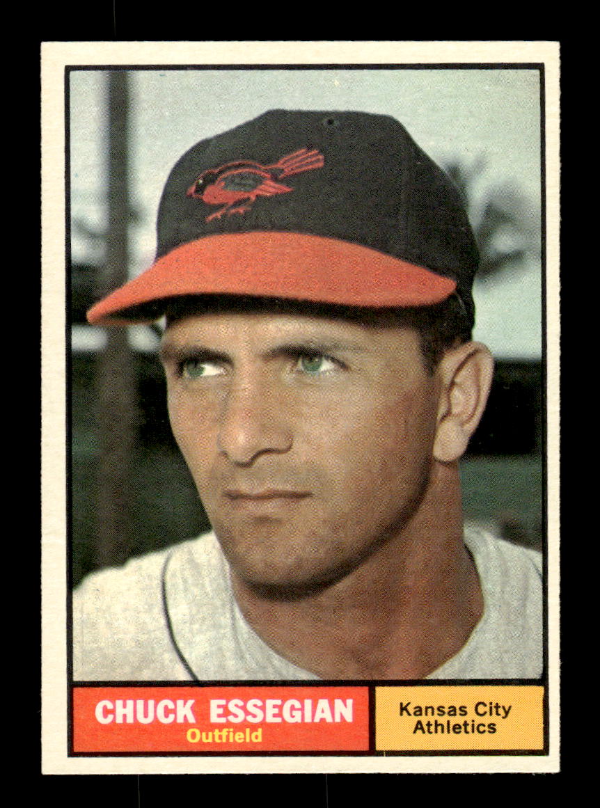 1961 Topps #384 Chuck Essegian Kansas City Athletics EXMT KC10008626