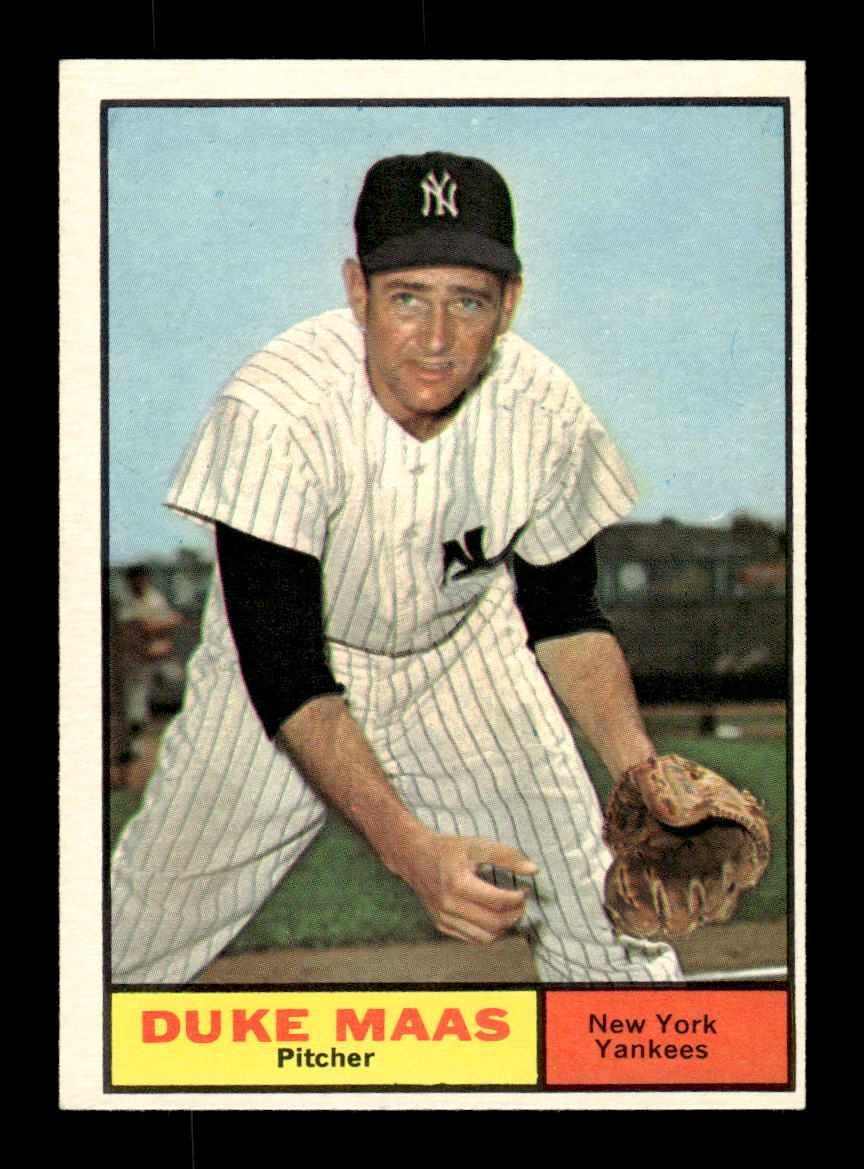 1961 Topps #387 Duke Maas New York Yankees EXMT KC10008627