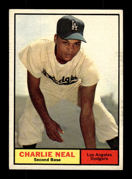 1961 Topps #423 Charlie Neal Los Angeles Dodgers EXMT KC10008643