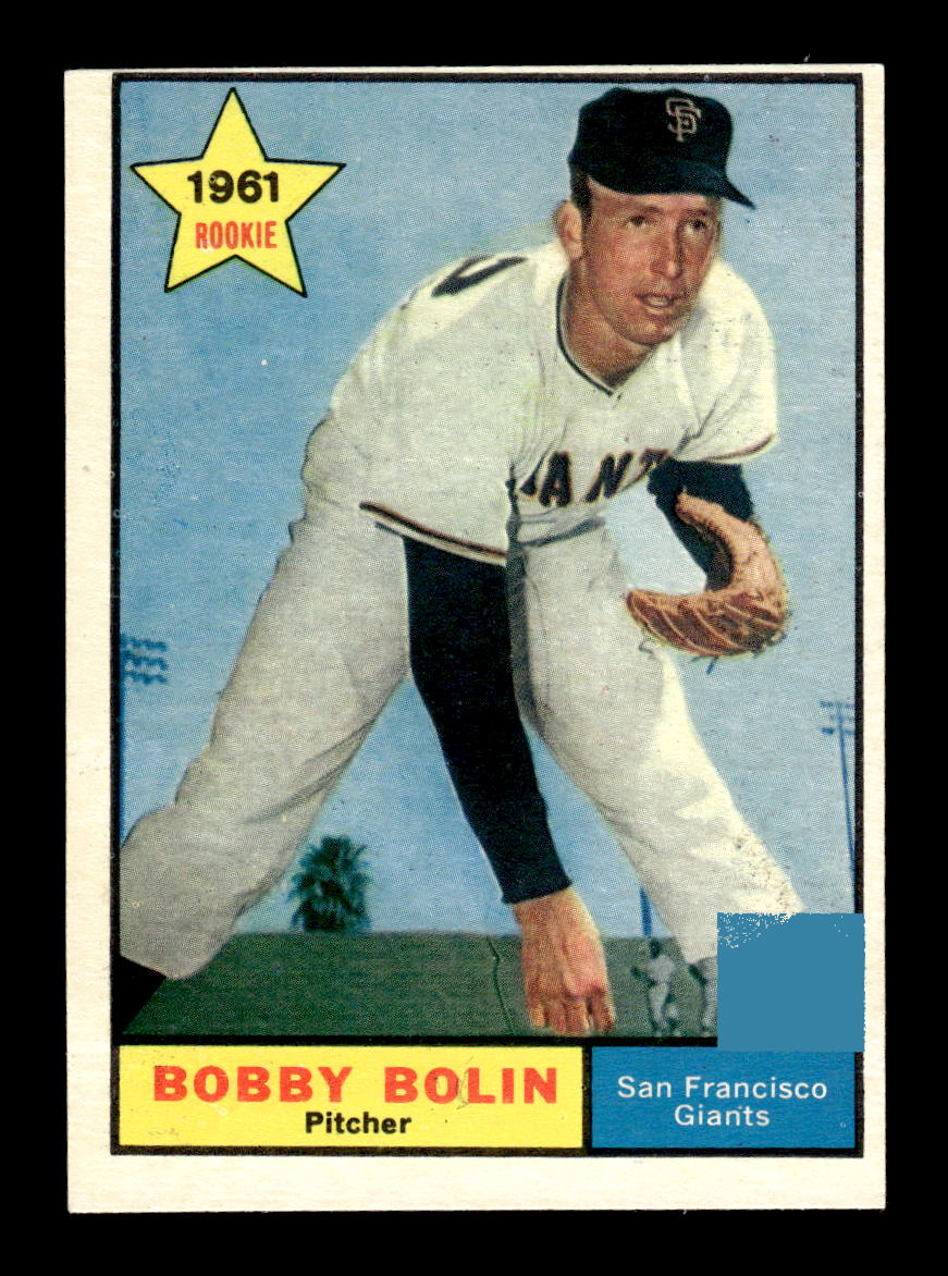 1961 Topps #449 Bobby Bolin San Francisco Giants EXMT KC10008658