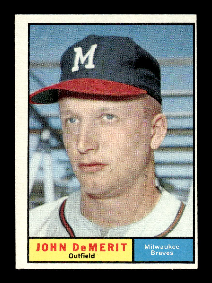 1961 Topps #501 John DeMerit Milwaukee Braves EXMT KC10008681