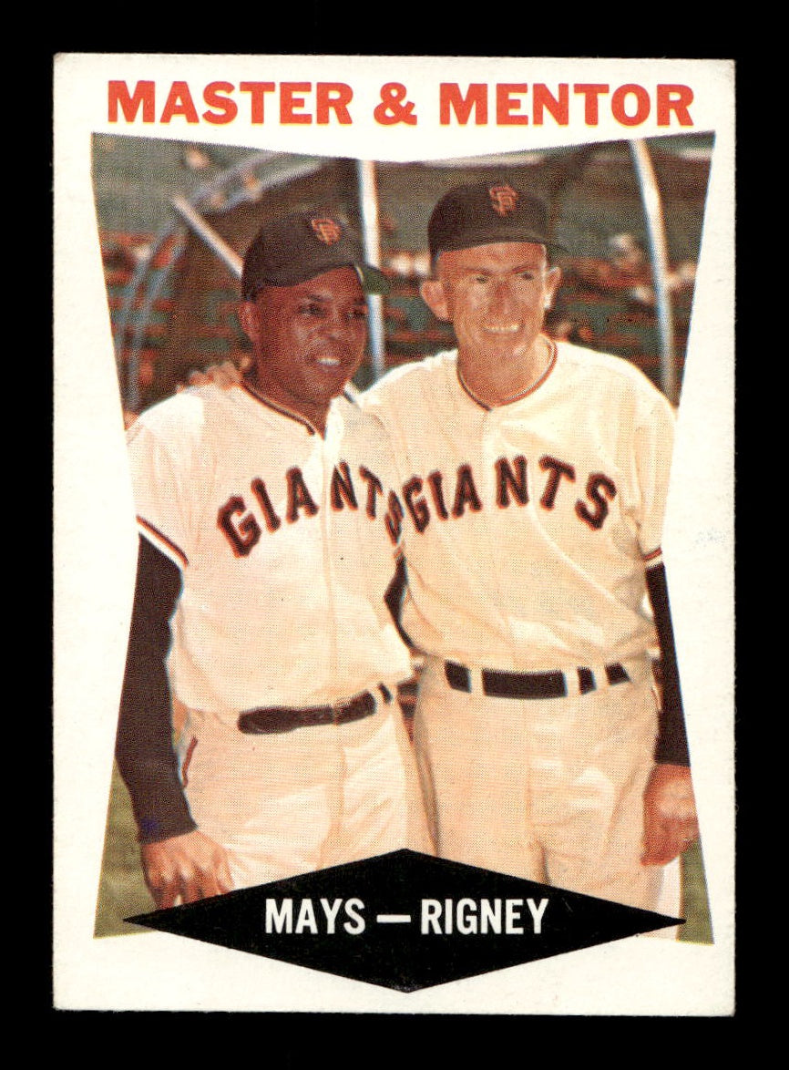 1960 Topps #7 Master Mentor Willie Mays Bill Rigney EXMT KC10008702