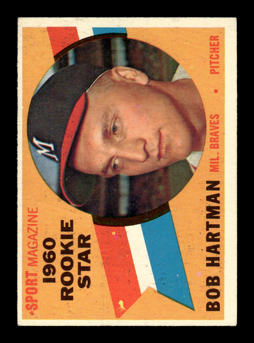 1960 Topps #129 Bob Hartman Milwaukee Braves EXMT KC10008800