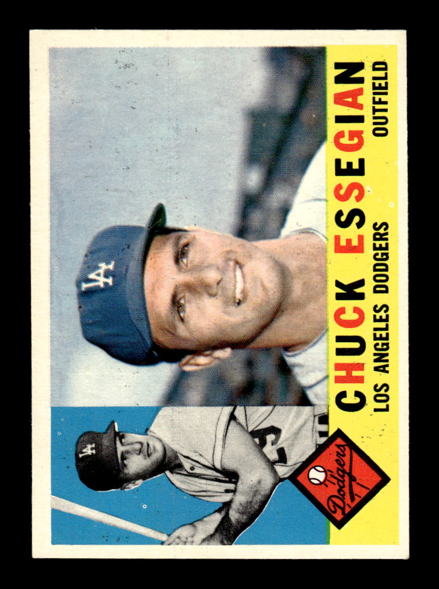 1960 Topps #166 Chuck Essegian Los Angeles Dodgers EXMT KC10008828