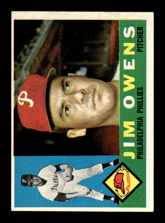 1960 Topps #185 Jim Owens Philadelphia Phillies EXMT KC10008845