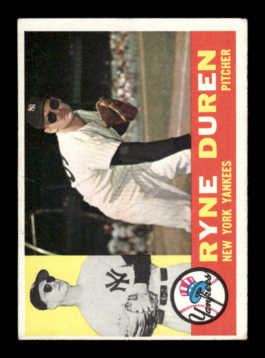 1960 Topps #204 Ryne Duren New York Yankees EXMT KC10008862
