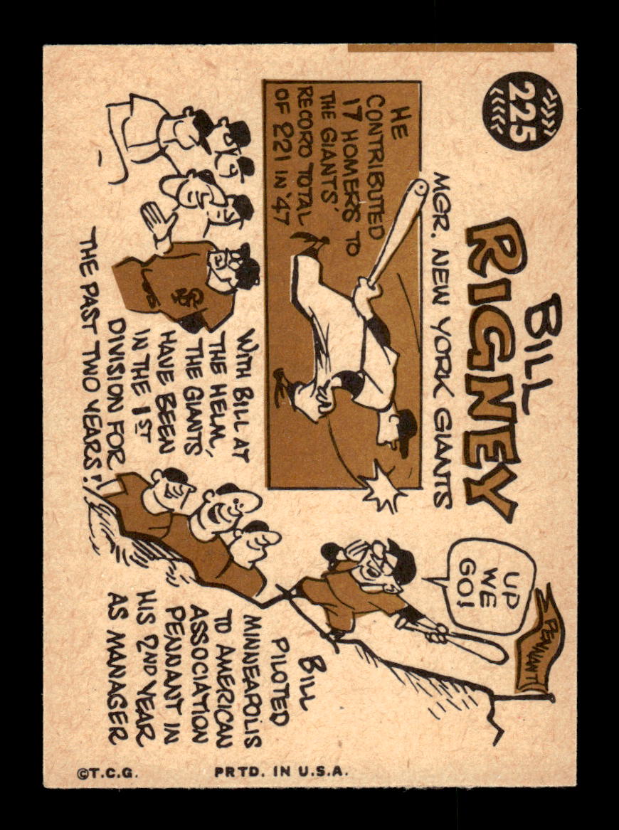 1960 Topps #225 Bill Rigney San Francisco Giants EXMT KC10008878