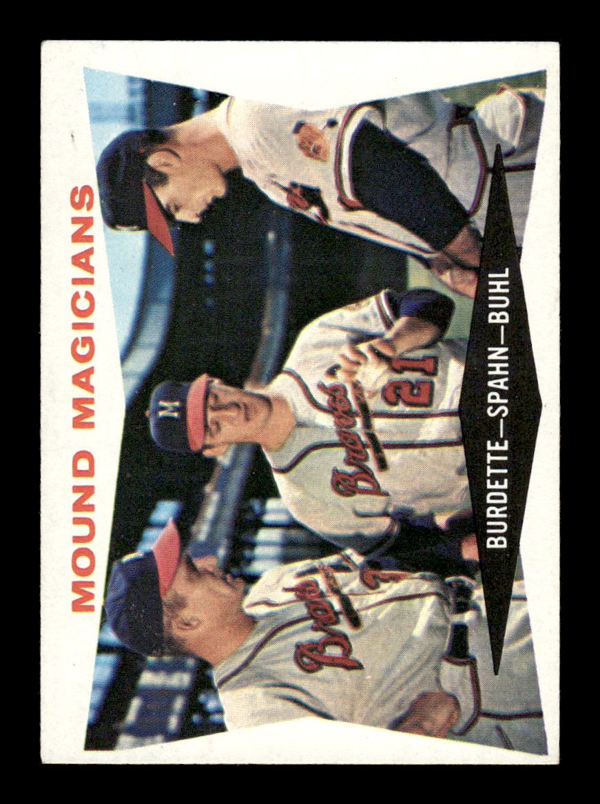 1960 Topps #230 Mound Magicians Burdette Spahn Buhl NMT KC10008882