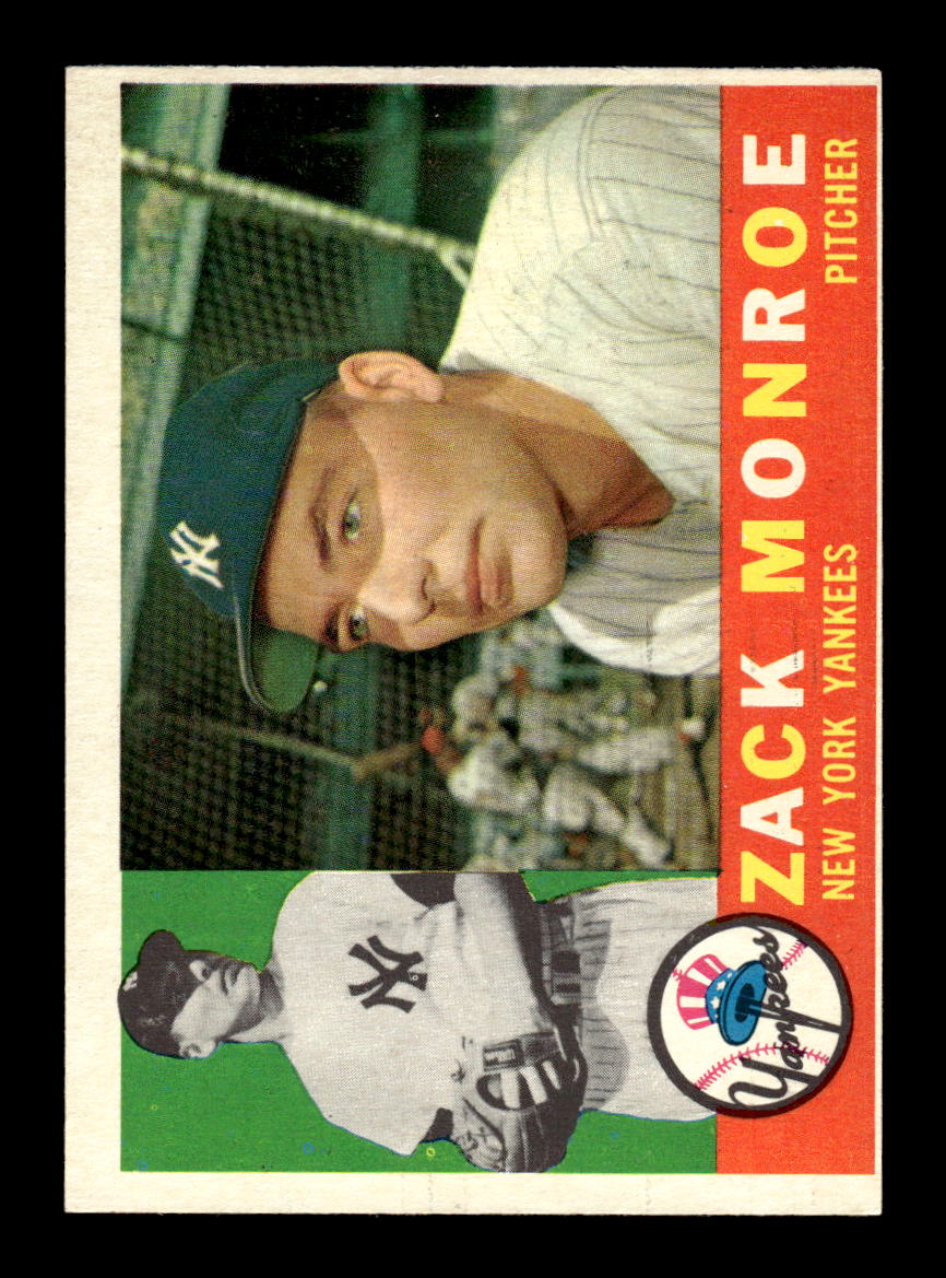 1960 Topps #329 Zack Monroe New York Yankees EXMT KC10008951