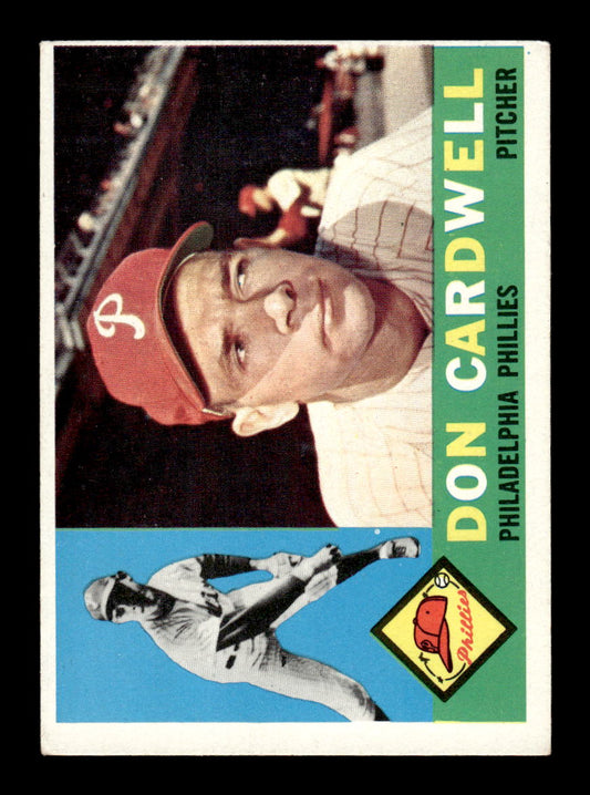 1960 Topps #384b Don Cardwell Philadelphia Phillies EXMT KC10008988