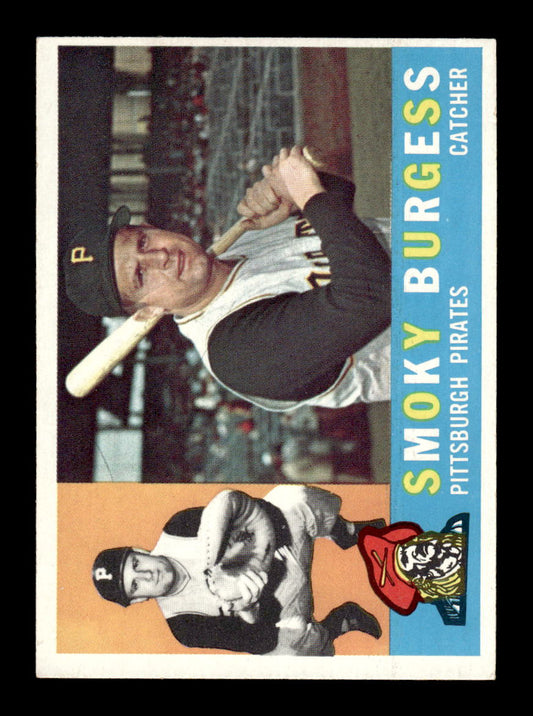 1960 Topps #393b Smoky Burgess Pittsburgh Pirates EXMT KC10008990
