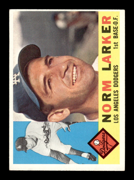1960 Topps #394b Norm Larker Los Angeles Dodgers EXMT KC10008991