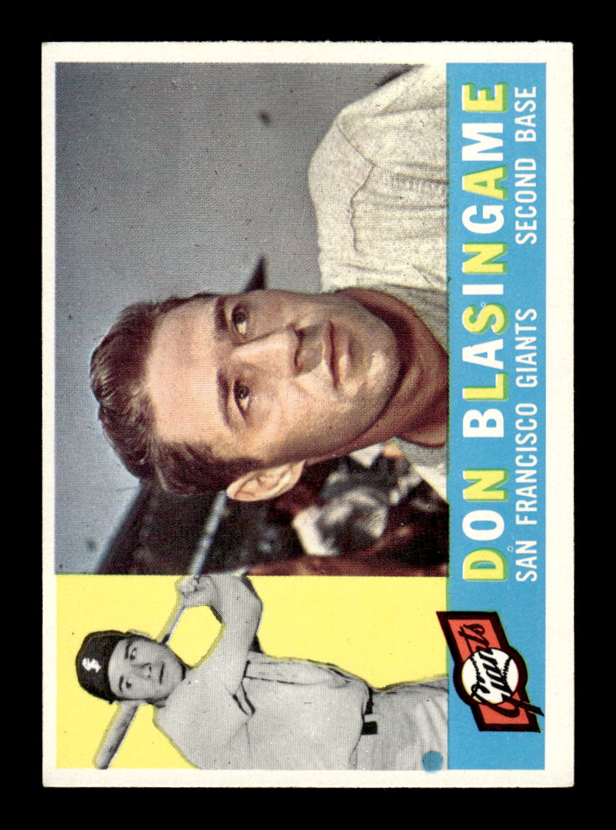 1960 Topps #397a Don Blasingame San Francisco Giants EXMT KC10008992