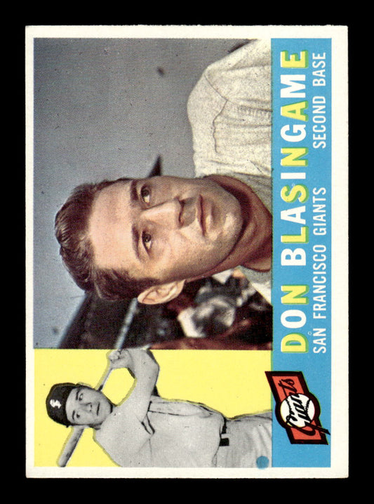 1960 Topps #397a Don Blasingame San Francisco Giants EXMT KC10008992