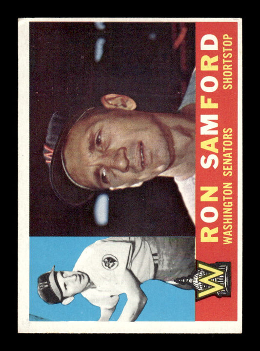 1960 Topps #409b Ron Samford Washington Senators EXMT KC10009002
