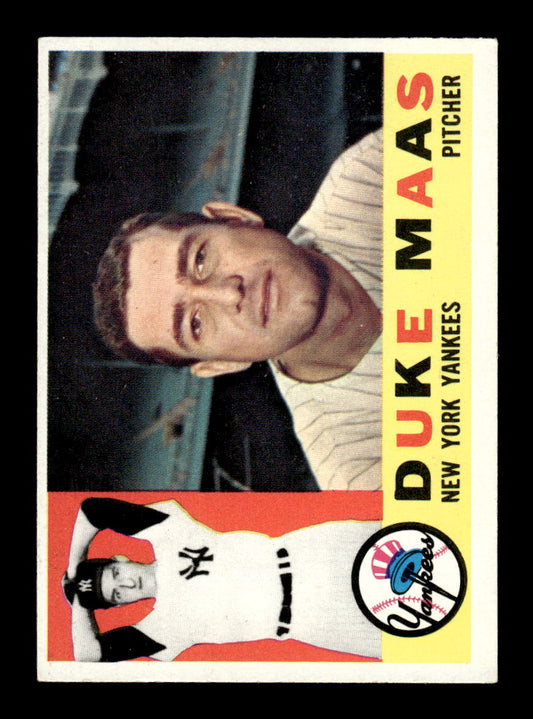 1960 Topps #421b Duke Maas New York Yankees EXMT KC10009012