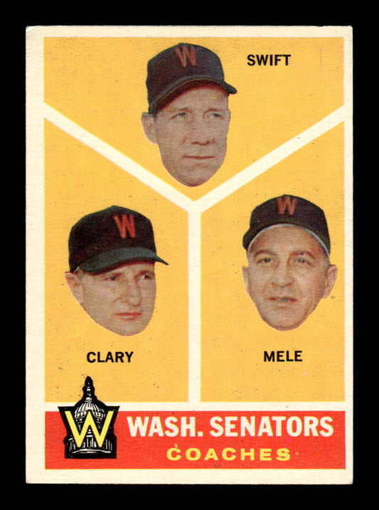 1960 Topps #470 Wash. Senators Coaches EXMT KC10009041