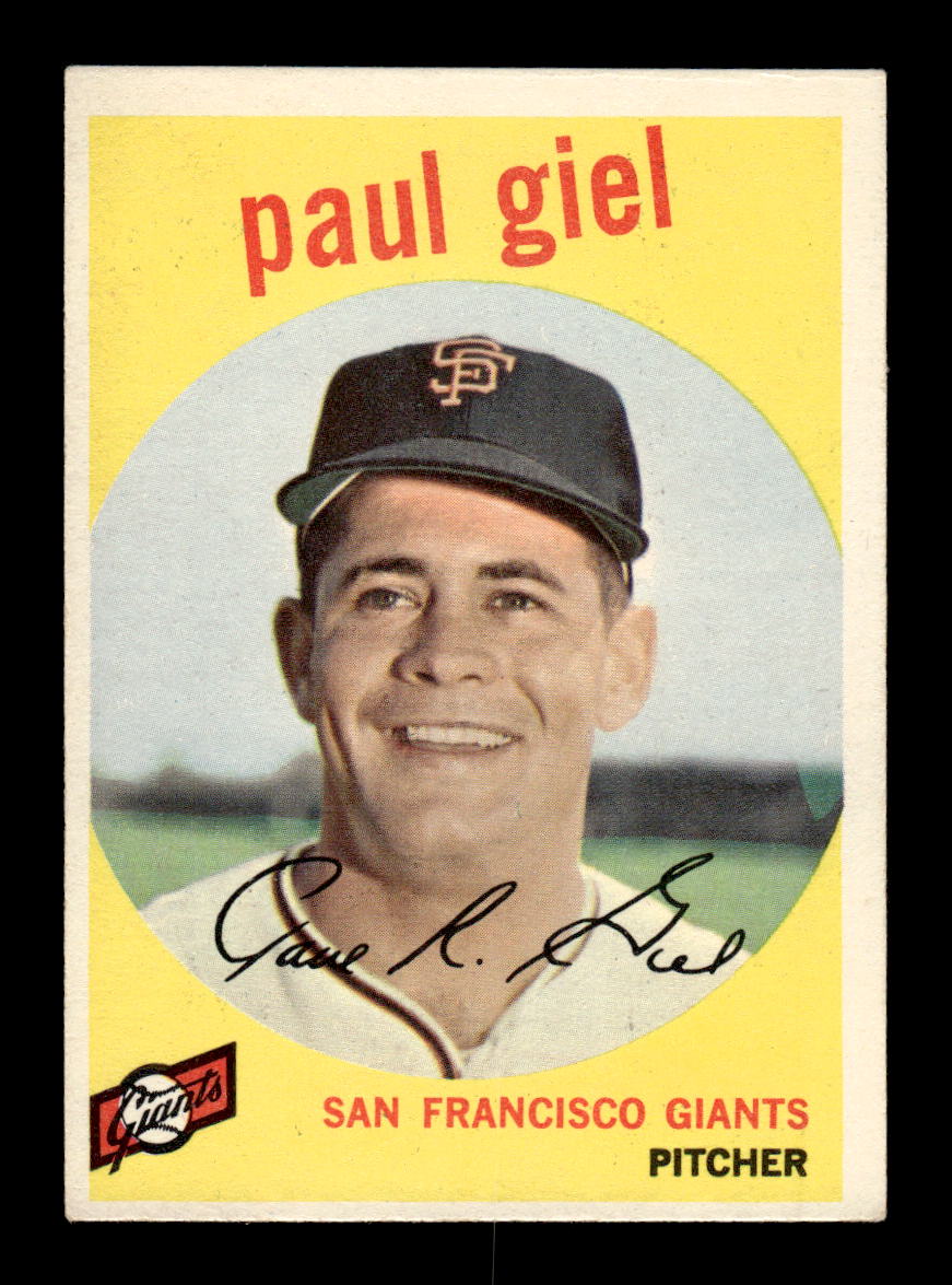 1959 Topps #9 Paul Giel San Francisco Giants EX KC10009069