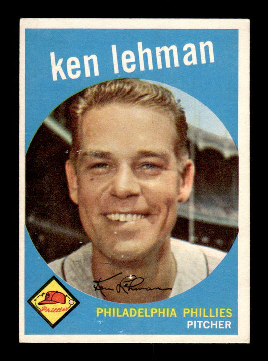 1959 Topps #31 Ken Lehman Philadelphia Phillies EXMT KC10009090