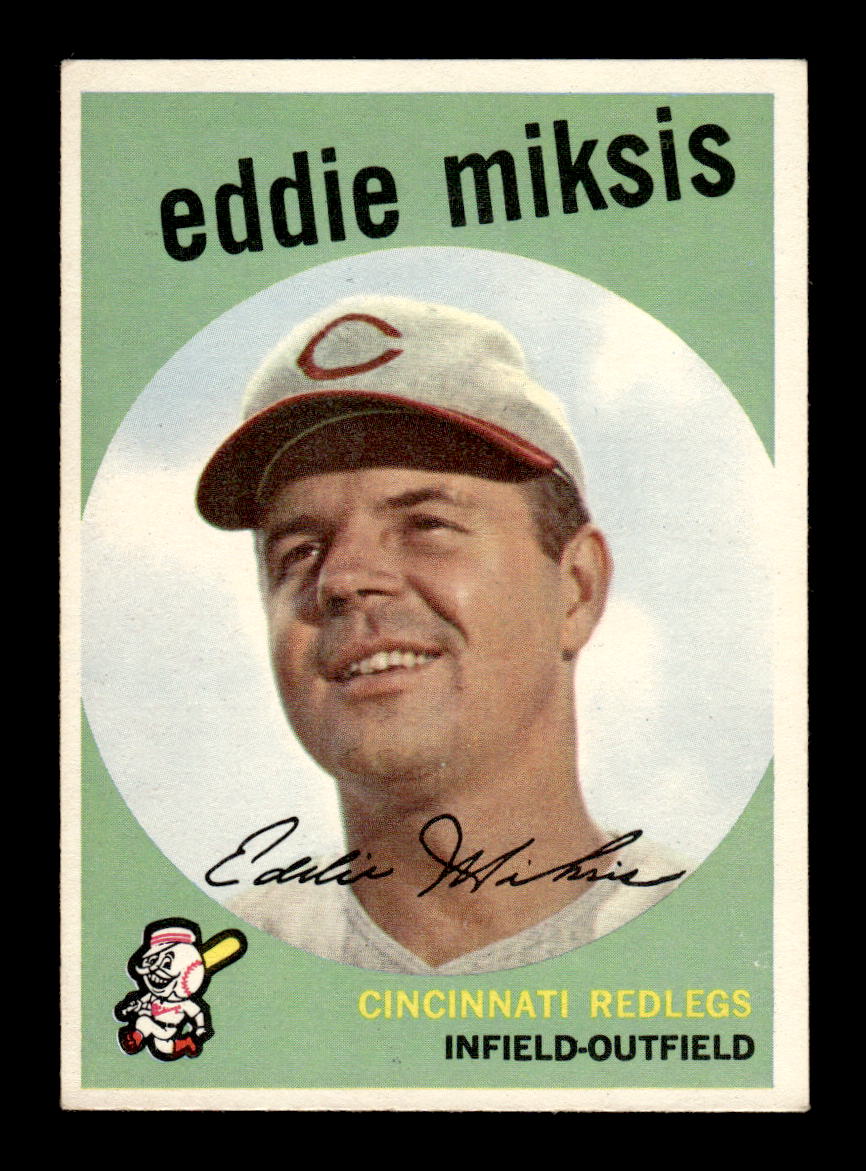 1959 Topps #58 Eddie Miksis Cincinnati Redlegs EXMT KC10009115