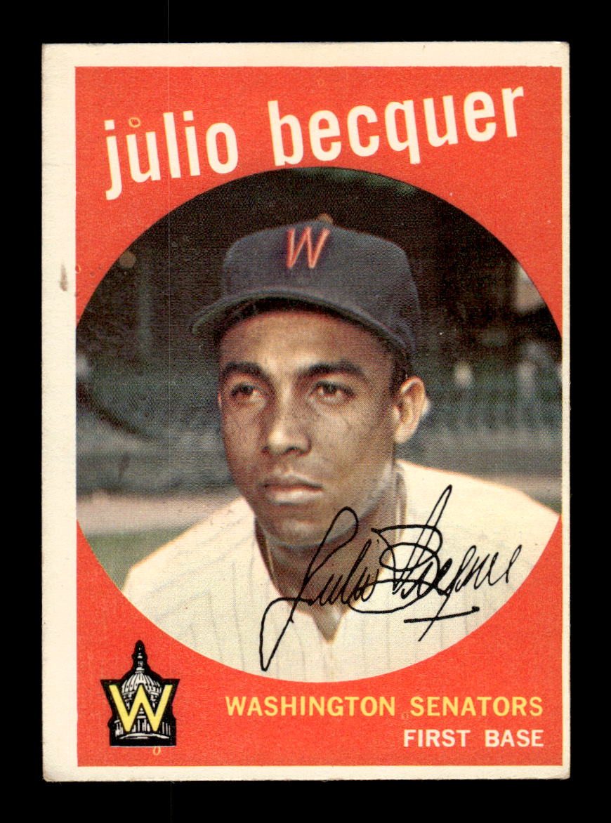 1959 Topps #93 Julio Becquer Washington Senators EXMT KC10009146