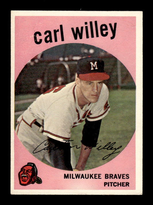 1959 Topps #95 Carl Willey Milwaukee Braves EXMT KC10009147