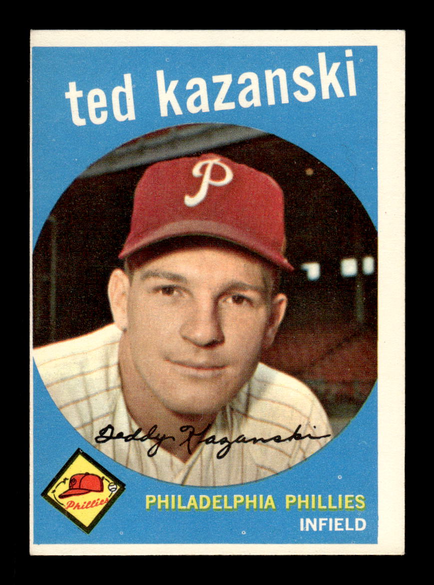 1959 Topps #99 Ted Kazanski Philadelphia Phillies EXMT KC10009151