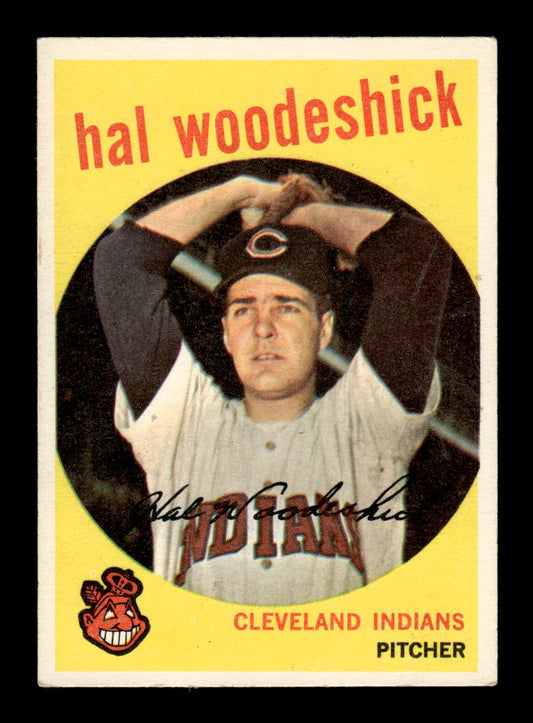 1959 Topps #106 Hal Woodeshick Cleveland Indians EXMT KC10009155
