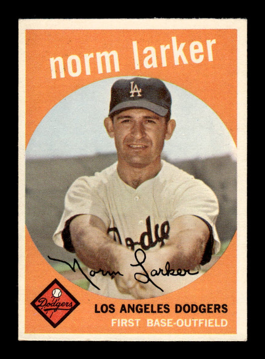 1959 Topps #107 Norm Larker Los Angeles Dodgers NMT KC10009156
