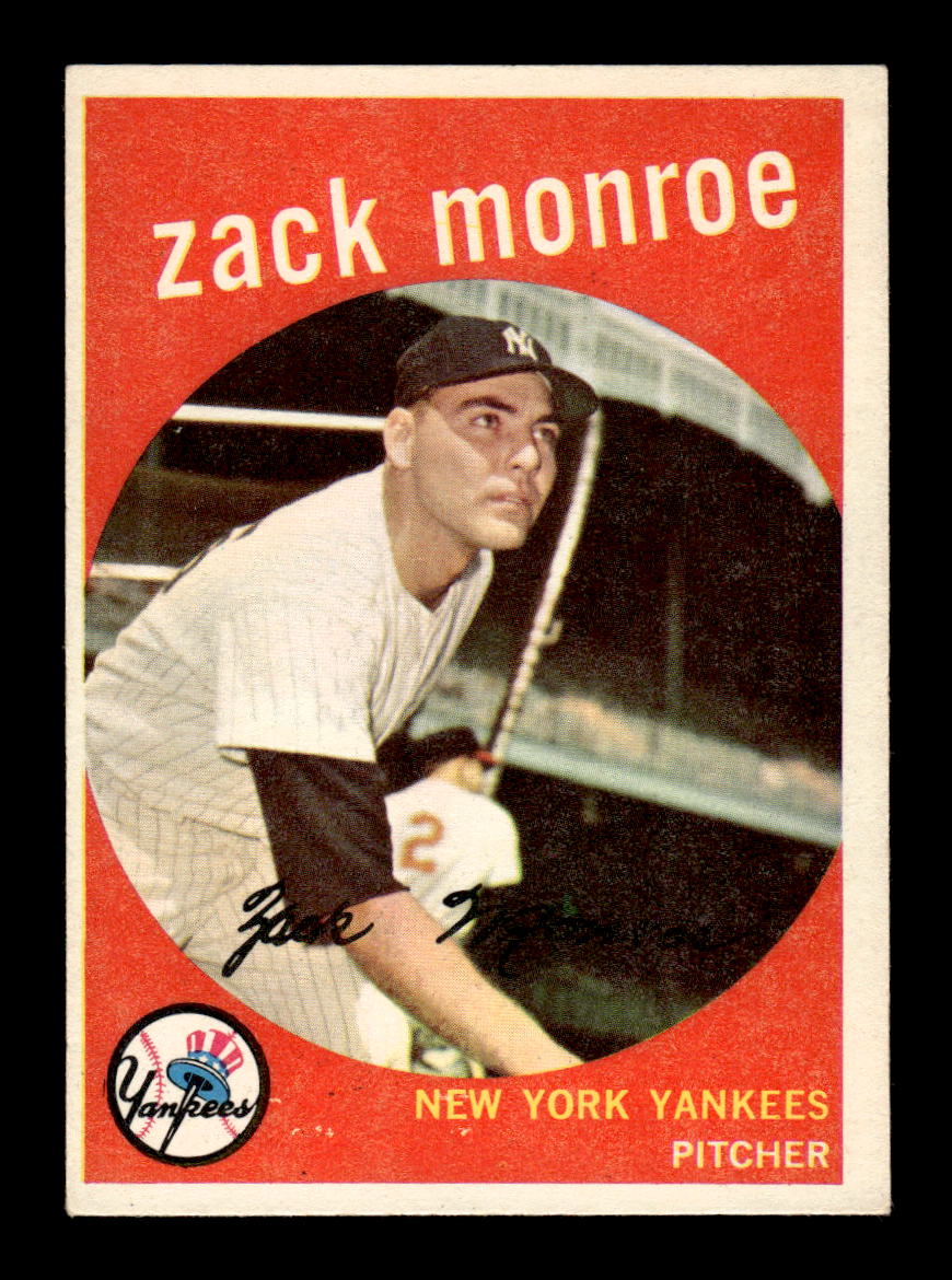 1959 Topps #108 Zack Monroe New York Yankees EXMT KC10009157