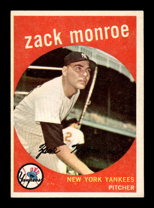 1959 Topps #108 Zack Monroe New York Yankees EXMT KC10009157