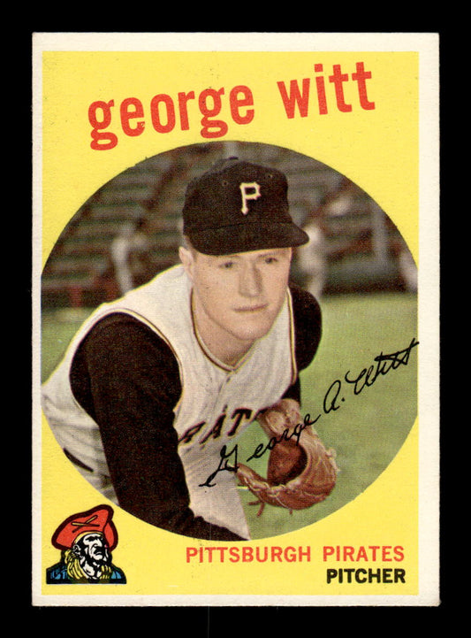 1959 Topps #110 George Witt Pittsburgh Pirates NMT KC10009159