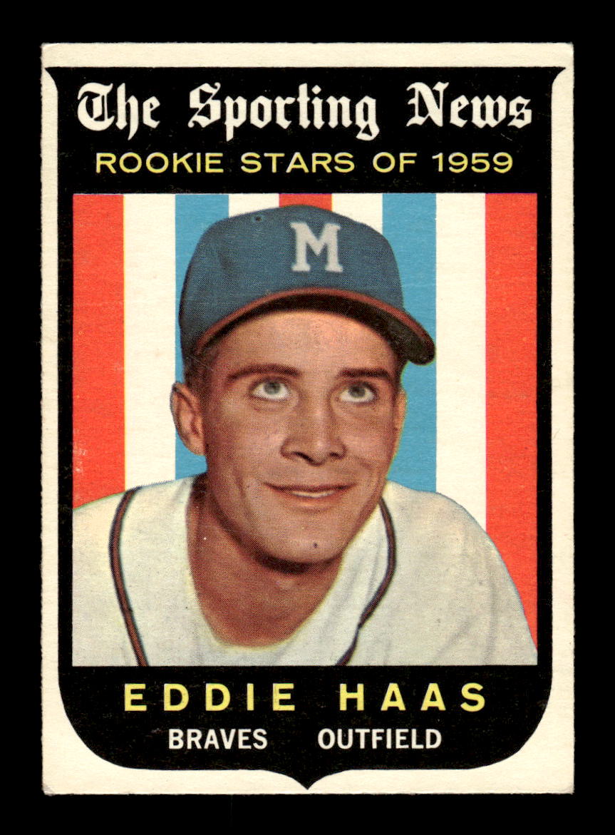 1959 Topps #126 Eddie Haas Milwaukee Braves EXMT KC10009175