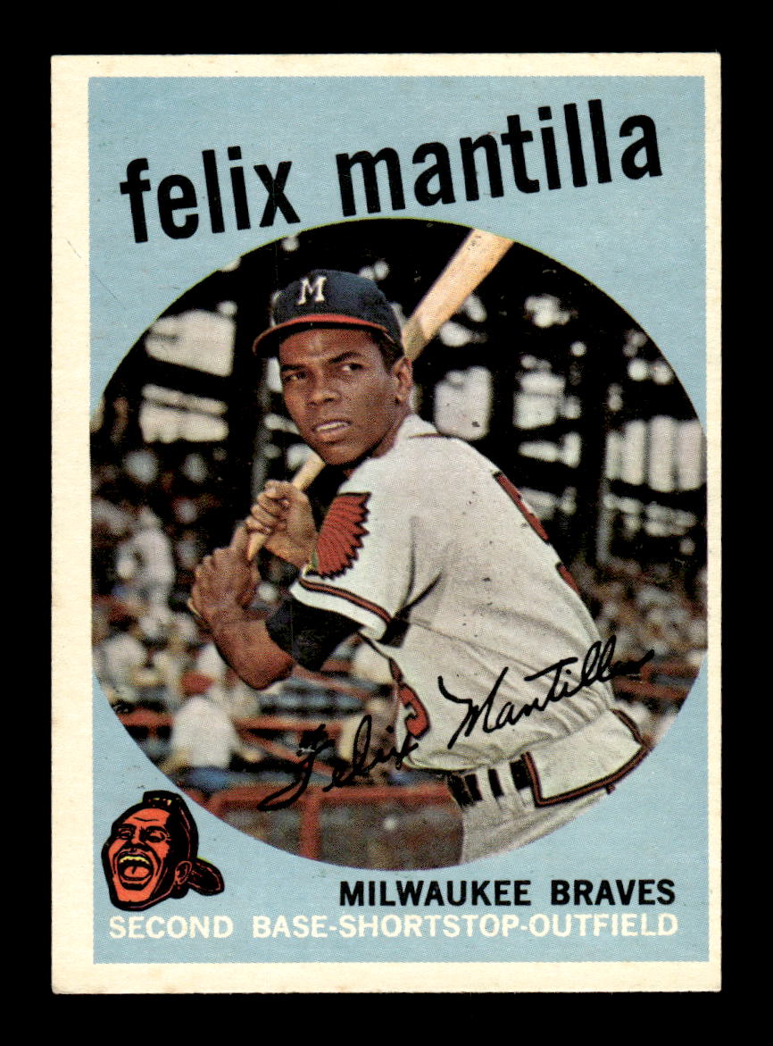 1959 Topps #157 Felix Mantilla Milwaukee Braves EXMT KC10009204