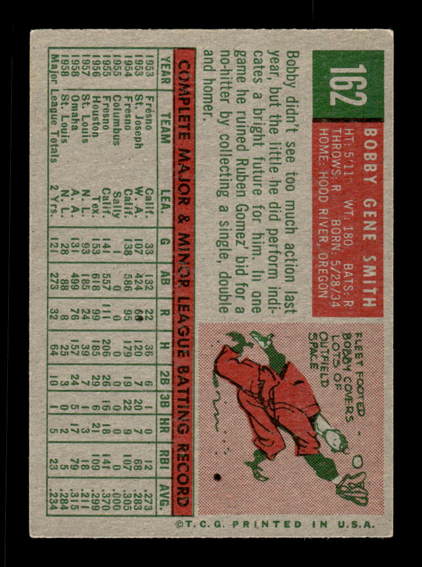1959 Topps #162 Bobby G. Smith St. Louis Cardinals EXMT KC10009208